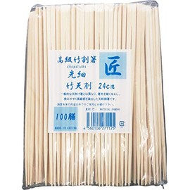 Shindo 7894 7894 Bamboo Split Chopsticks, Tapered Top Shaving, 9.4 inches (24 cm), Pack of 100