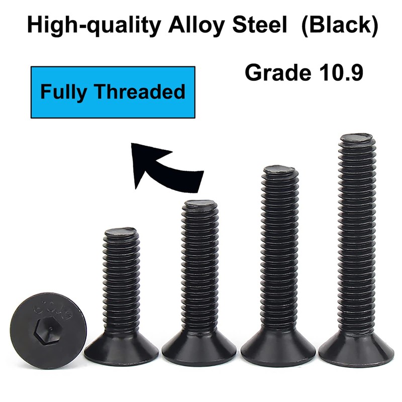 FandWay Countersunk Screw with Hexagon Socket DIN7991, M4 x 8/12/16/20/30