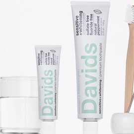 Davids Hydroxi Toothpaste - Sensitive + Whitening Peppermint, 113g