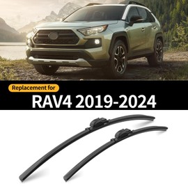 GARDIMU Front and Rear Windshield Wiper Blades, 3 Pcs Front and Back Windshield Wipers Blades Replacement for Toyota RAV4 2019-2024, Car Window Wiper Blades for 2019 2020 2021 2022 2023 2024.
