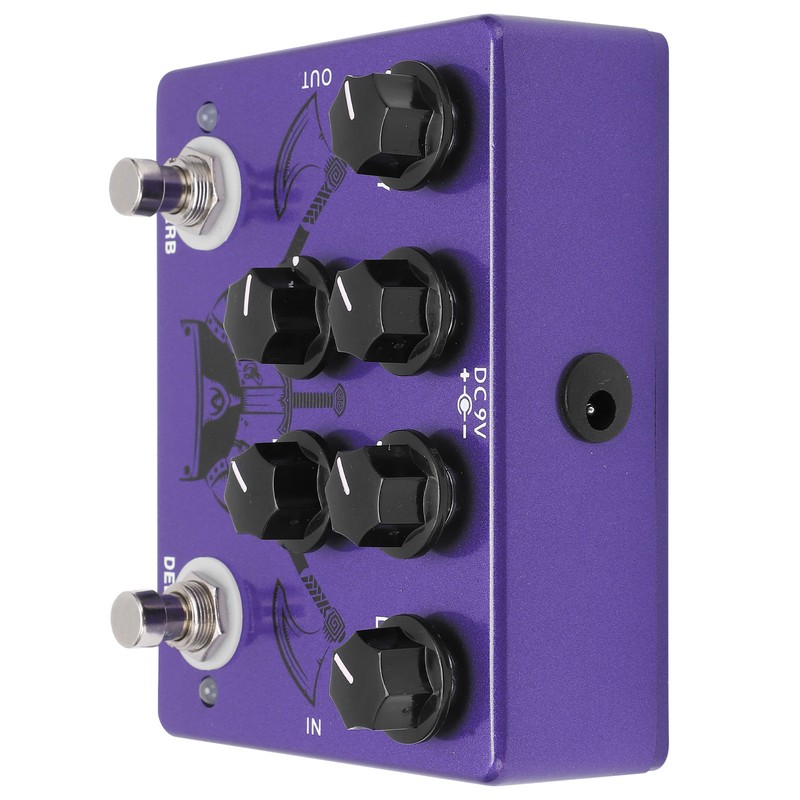 Guitar Effect Pedal Reverb Digital Delay 2 in 1 True