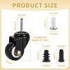 2 Inch Stem Casters with 5/16" x 1-1/2" (8x38mm) Stem,