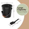 Ash Bucket - 4.75-Gallon Metal Bucket with Lid and Shovel