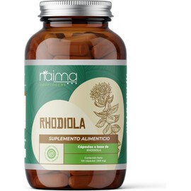 NAIMA Rhodiola, 120 Cápsulas | Adaptogeno | Suplemento Alimenticio 100% Puro & Vegano| Ingredientes Naturales, Sin Aditivos | Reducir Estrés, Natural y Concentración, Bienestar General