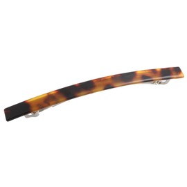 VINGTAINE H-724-BR Tortoise Shell Style Line Barrette, Simple, Thin, Marble Hair Accessories, Brown
