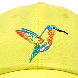 DALIX Hummingbird Hat Baseball Cap Mom Nature Wildlife Birdwatcher Gift Yellow