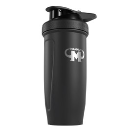 Mammut Nutrition Reforce Stainless Steel Protein Shaker, Matte Black with Integrated Strainer, 900 ml