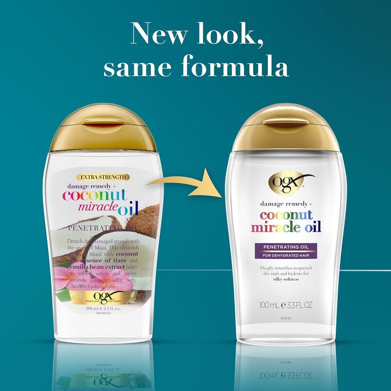 OGX, Tratamiento Capilar Reparador de Aceite de Coco, 100 ml