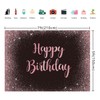 Pink Happy Birthday Backdrop Rose Gold Dot Glitter Sparkle Girl