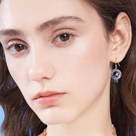 MONGAS Mermaid Earrings Sterling Silver Mermaid Drop Dangle Earrings Mermaid Jewelry for Women, Sterling Silver, No Gemstone