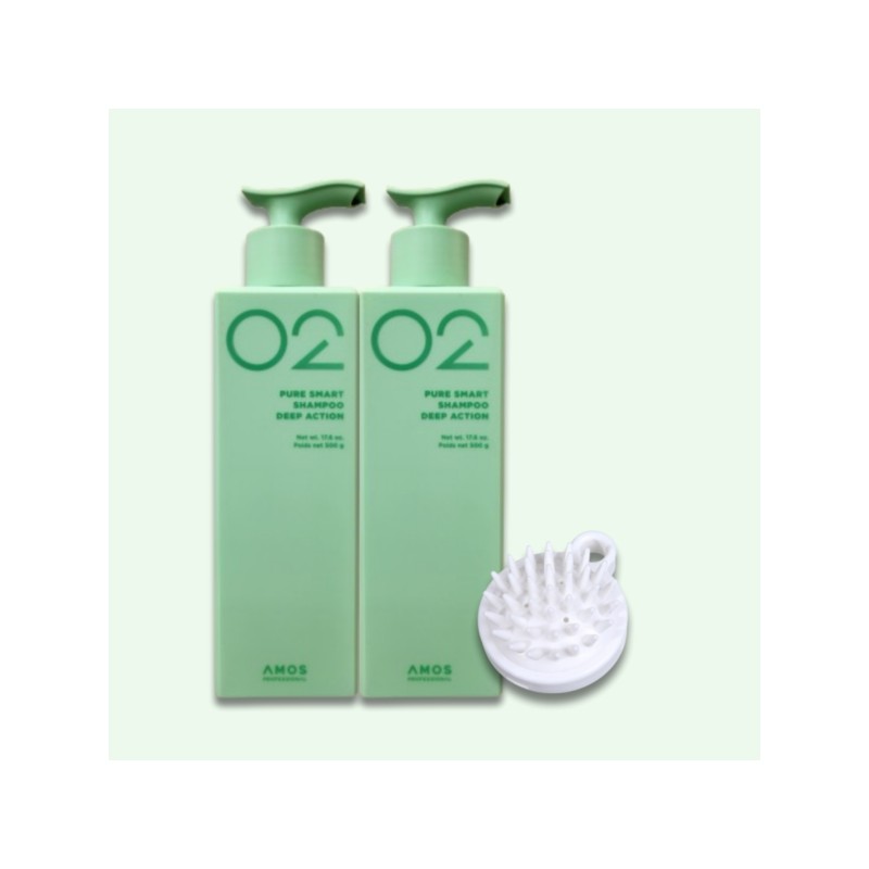 Amos Pure Smart Shampoo Deep Action 500g x 2 +