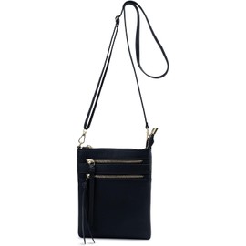 Bveyzi Women's Small Crossbody Purse Multi-Pocket Lightweight Crossover Travel Bag Over The Shoulder with Extra Long Strap
