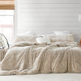 Byourbed Peak of Cozy - Coma Inducer® Oversized King Comforter Set - Chevron Frosted Taupe