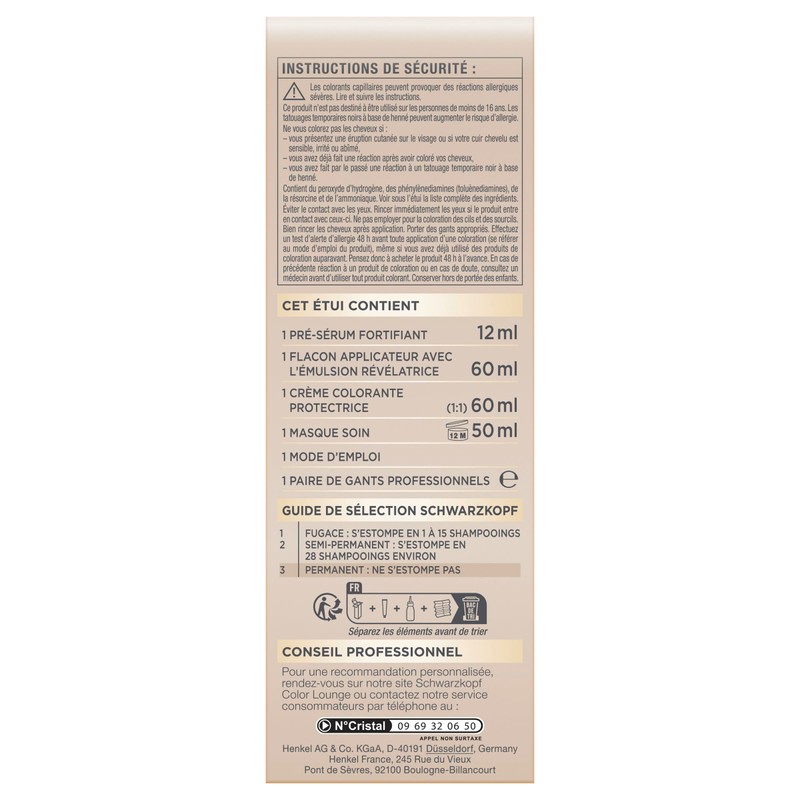 Schwarzkopf - Permanent Hair Colour - Supreme Result Cream -