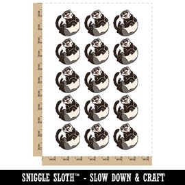 Silly Ferret on Back Temporary Tattoo Water Resistant Fake Body Art Set Collection - 15 2" Tattoos (1 Sheet)