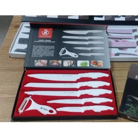 KH Set De Cuchillos Cocina Profesionales Acero Inoxidable Caja