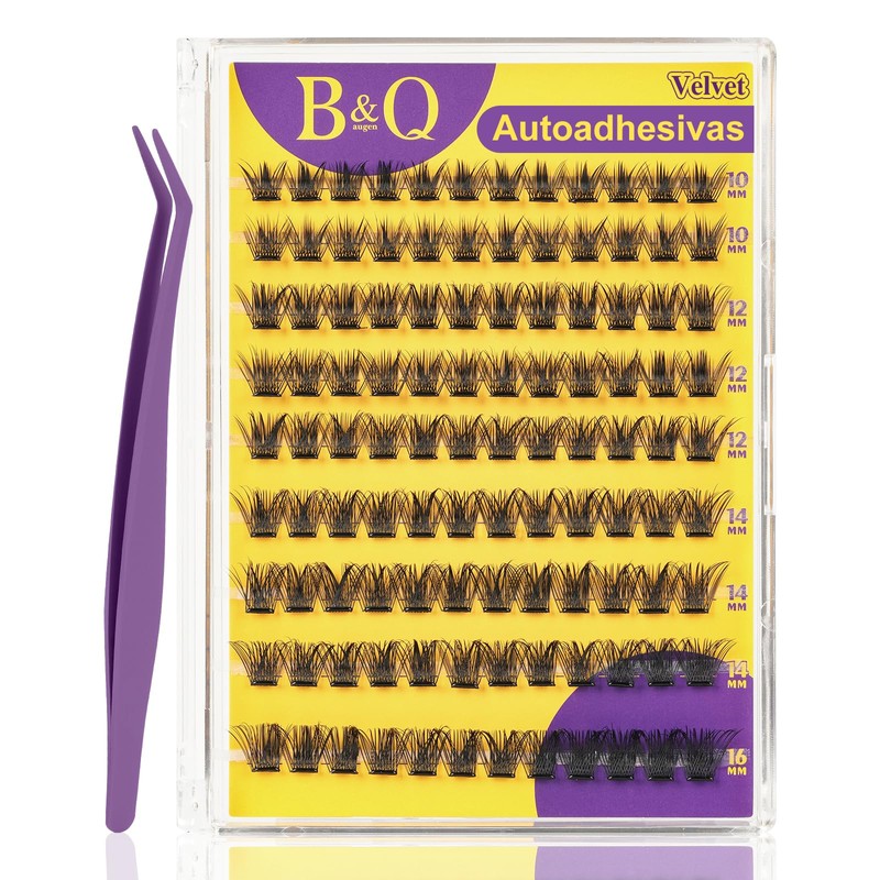 B&Q Pestañas Postizas, Pestañas Autoadhesivas, Reutilizables e Impermeables, Efecto Clásico,