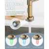 Casavilla LED Kitchen Faucet, Brushed Gold Kitchen Faucet with Soap