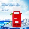Lazmin1 Mini USB Refrigerator, Portable LED Electric Drinks Cooler and