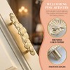 ZAMKAEEVI Cabinet Pulls Brushed Brass Drawer Handles, 2 Pack Golden