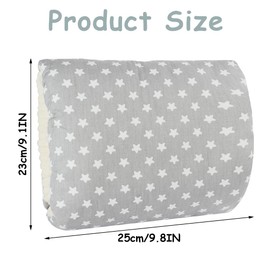 Aolso Nursing Pillow, Mini Nursing Pillow, Baby Arm Nursing Pillow, Cosy Cradle Arm Pillow, Baby Nursing Headrest Pillow for Travel, Nursing Muff Travel Nursing Pillow (Grey Stars)
