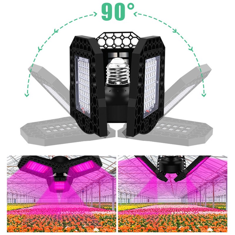 Plant Grow Light Foldable 80W Red Blue Spectrum LED Plant