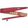 Nefelibata Guitar Strap 2.5", Head Layer Cowhide Italian Red Leather