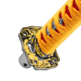 JDMBESTBOY Samurai Sword Orange Red Shift Knob Shifter Alloy Katana Adapters Universal 26cm