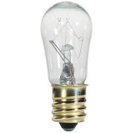 Satco S4569 6W 12V S6 Clear E12 Candelabra Base Incandescent bulb