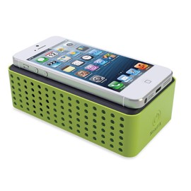 TFA Dostmann Mobiler Lautsprecher für Smartphones TouchPlay Chillout, 98.1109.04, NearFA Technologie, 15 Stunden Spielzeit, batteriebetrieben, grün (L) 127 x (B) 72 x (H) 40 mm