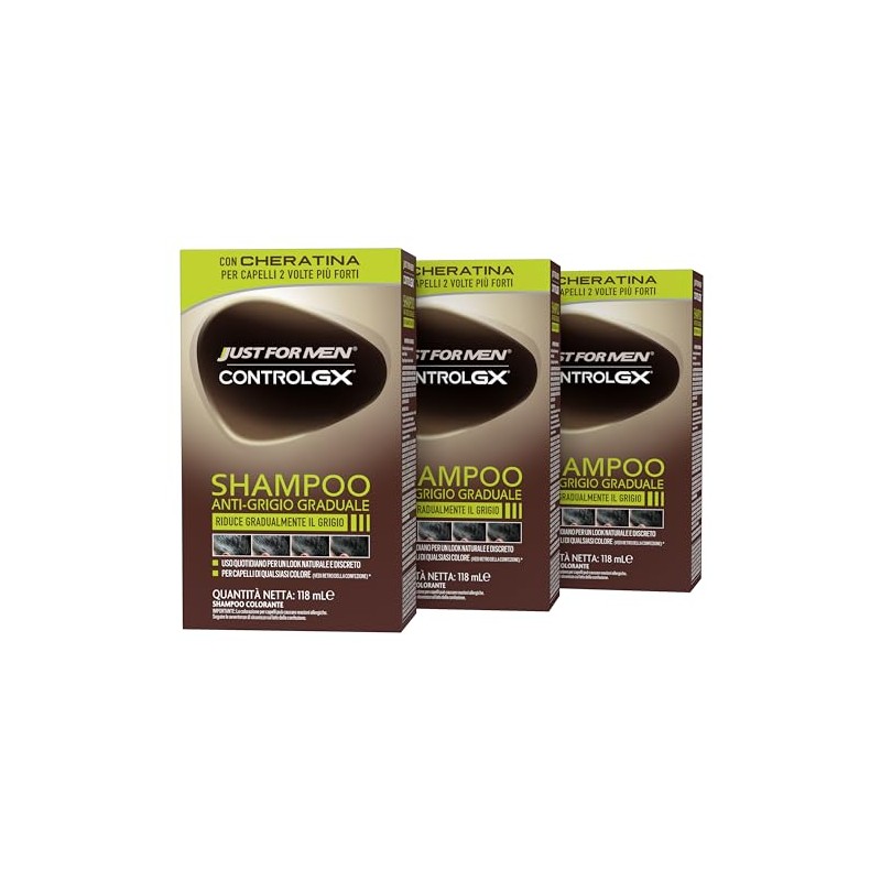 Just For Men Control GX Anti-Grigio Graduale Uomo Shampoo Riduce