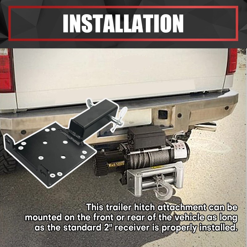 VIAGL Universal Trailer Hitch Mounting Plate with 2" Receiver ,