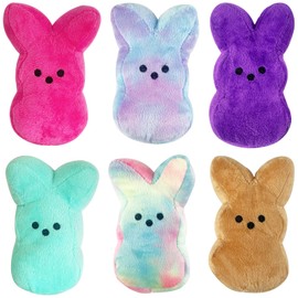 YumSur 6Pcs Easter Bunny Plush Toys Cute Plush Bunny,Easter Bunny Doll Soft Plush Bunnies Stuffed Rabbit Animal Toy,Easter Rabbit Dolls for Kids Easter Decoration,Perfect Easter Baskets Filler