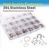 Mariyandh 528Pcs E-Clips Circlip Retaining Rings Assortment Set(1.2mm-10mm) and C-Clips