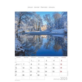 Alpha Edition - Berlin & Brandenburg 2025 Picture Calendar, 23.7 x 34 cm, Wall Calendar with Space for Notes and Many Information, Pictures from the Federal States, German Calendar and Holiday Dates