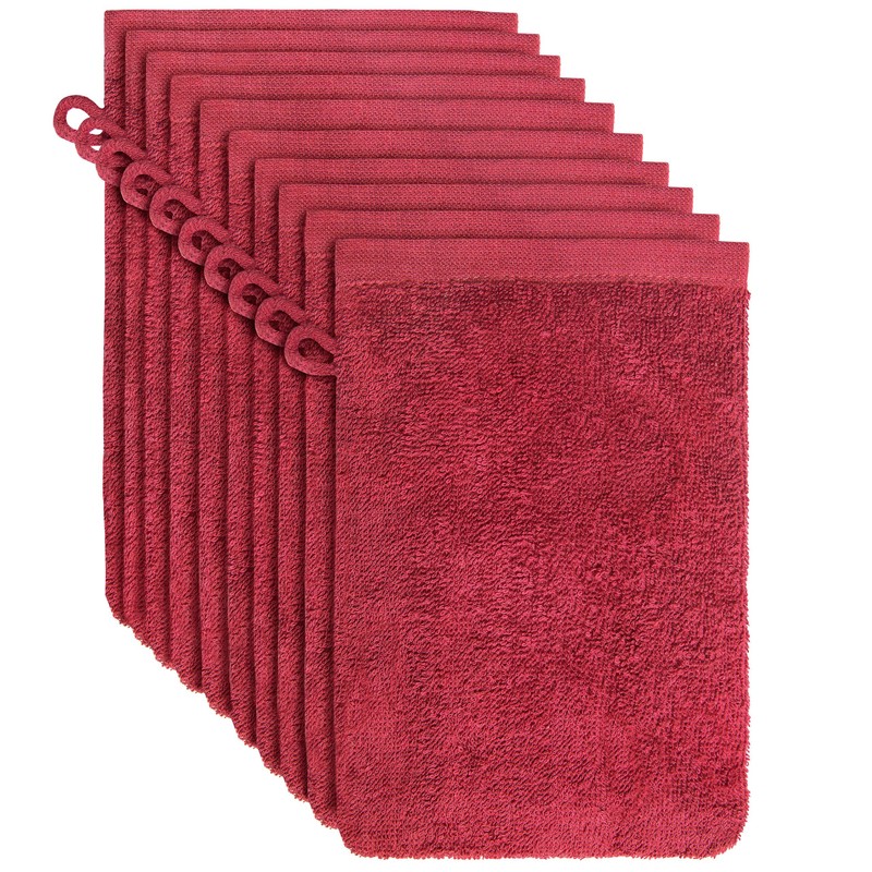 NatureMark Terry Cloth Wash Mitts, Pack of 10, Wash Cloth,