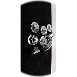 (Qty 10pcs) M12-1.75 or 12mm x 1.75 Serrated Flange Lock Nut 10.9 Spin Wiz Nuts 10 Pcs Hardware Fastener Kit Set RV5633S