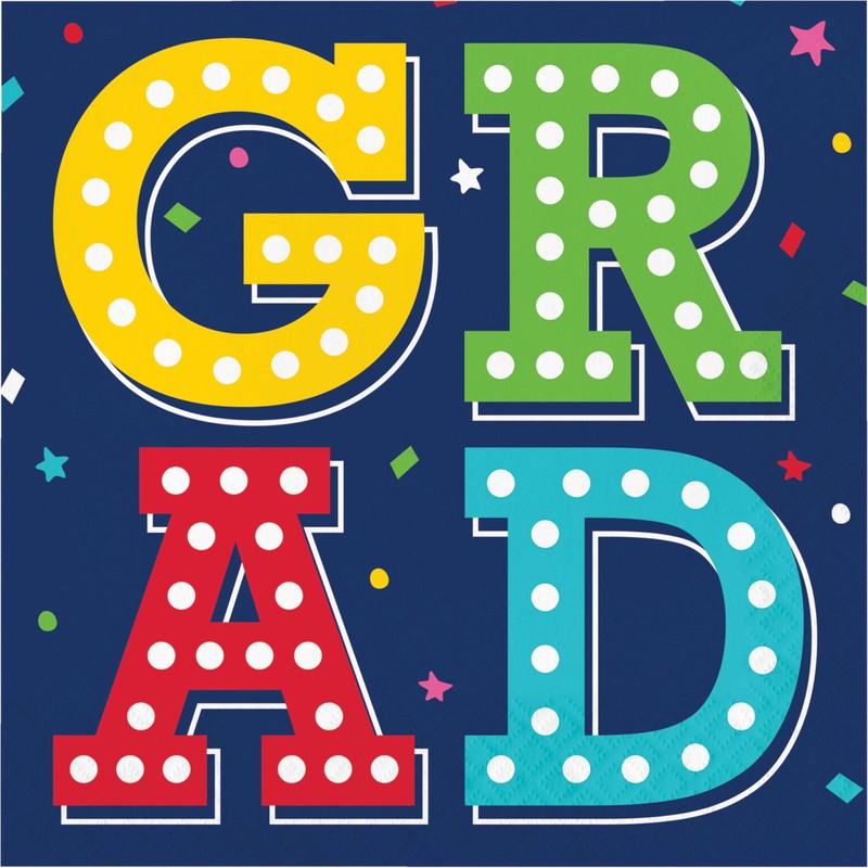 Graduation Party Supplies | Tableware Bundle Includes Dessert Plates &