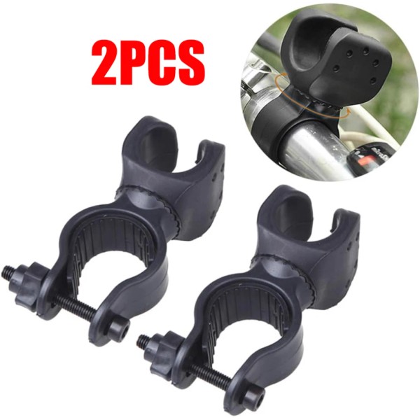 Unbranded 2pcs 360 Degree Rotation Adjustable Flashlight Bicycle Bike Clamp