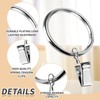 30PCS Curtain Rod Ring Clips, Curtain Rings With Clips, Rustproof