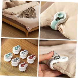 KICHOUSE Plastic Quilt Corner Holders 6 Pack Sheet Fasteners for Beds Duvet Clip Bed Sheet Holder Easy to Install and Remove