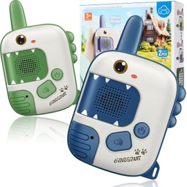 Walkie Talkies para Niños, Juguete walkie Talkie de Dinosaurio Adecuado para niños y niñas de 4 5 6 7 8 años Regalo de cumpleaños de Navidad(Dinosaurio)