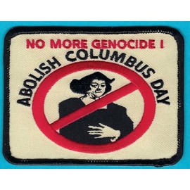 Embroidered Patch -AIM American Indian Movement Abolish Columbus Day Tribal Patch