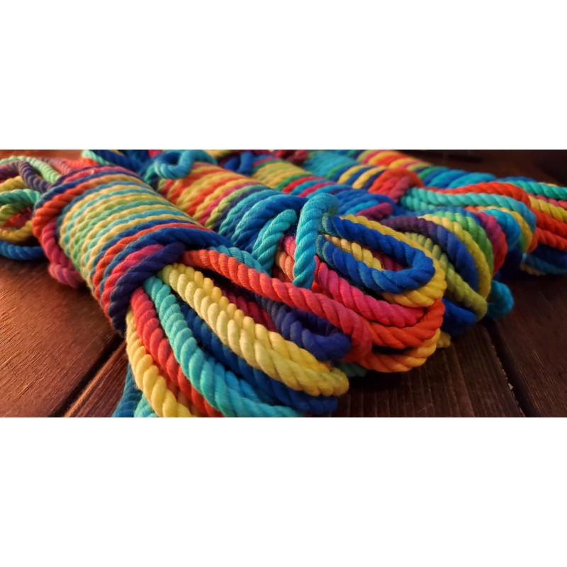 Rainbow Bamboo Rope | 40 Foot Long Soft Braided Craft