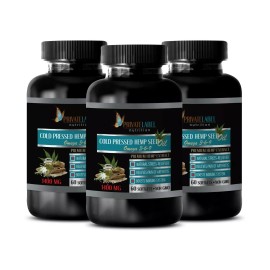 Private Label Nutrition Antioxidants - HEMP SEED OIL - Skin health 3 Bottle 180 Capsules