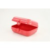 TUPPERWARE Oyster Box Snack Keeper orange red gingerbread motif