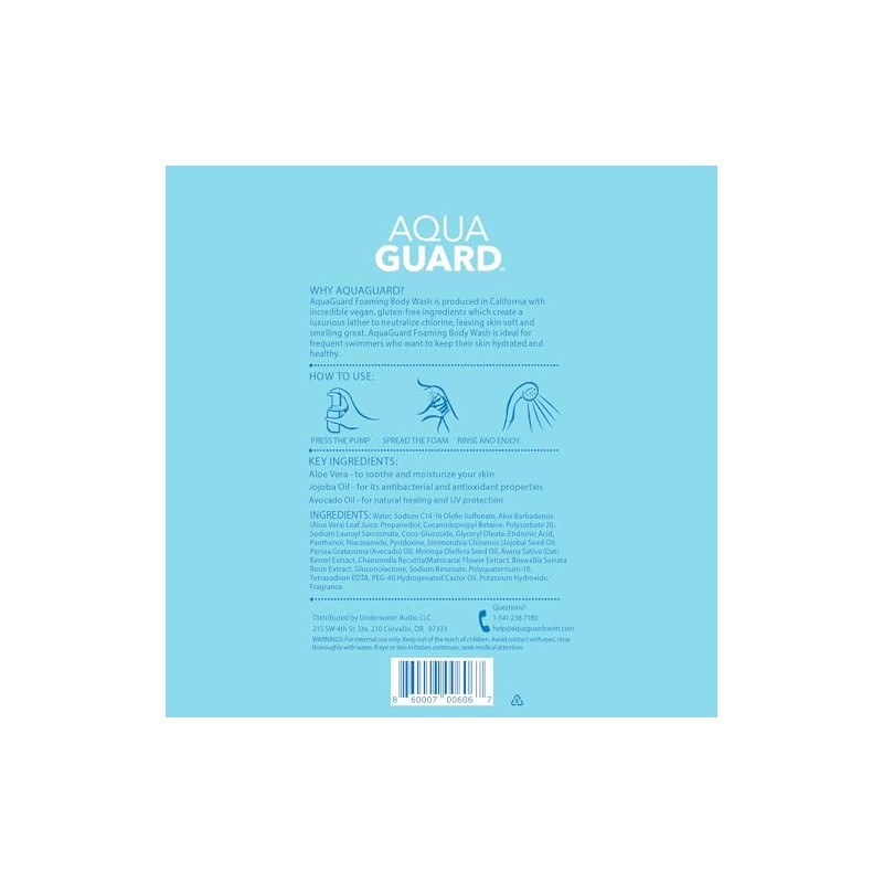 Aqua Guard Limpiador Espumante Cuerpo Después Baño Deja Piel Suave