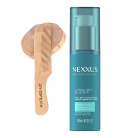 westlake art Ultralight Smooth Frizz Defy Cream Serum, 4 Oz - Hair Serum For Frizzy Hair, Bundled With Wooden Comb - Advanced Humidity-Blocking, Nourishing Frizzy Hair Serum [Pack Of 1]