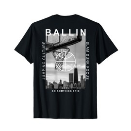 Basketball Hip Hop Urban Edgy Y2K Back Print Streetwear T-Shirt