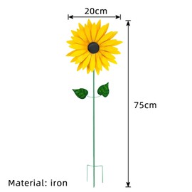 Sunflower Wind Spinners,Garden Metal Stake Sunflower Windmills Cute Ornaments for Outdoor Garden Yard Patio Decoration